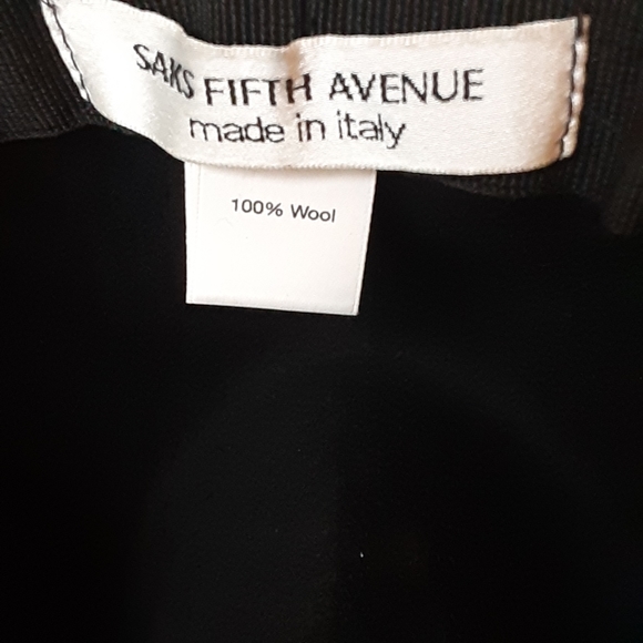 Diane KeatonSAKS FIFTH AVENUE, Wool, Banded Floppy Fedora, Medium, Made in Italy - Picture 3 of 4
